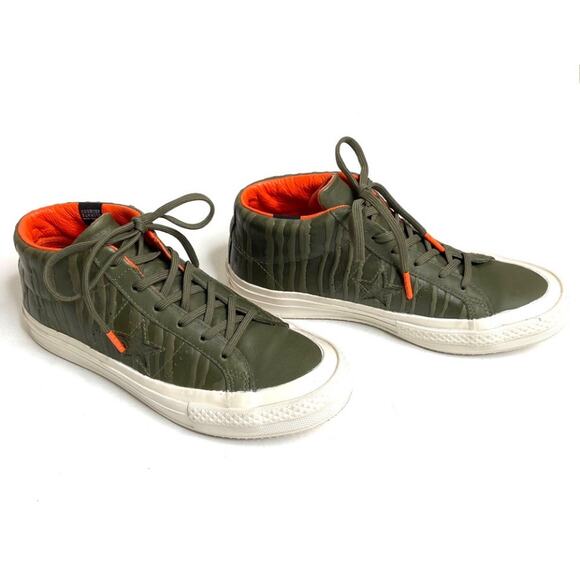 Converse Counter Climate Shoes Men’s 9.5 Women's 11.5 Green Mid Leather Sneaker - Picture 1 of 9